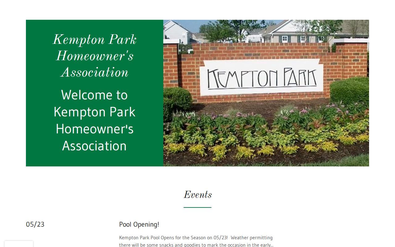 Suffolk neighbors Kempton Park HOA public community information