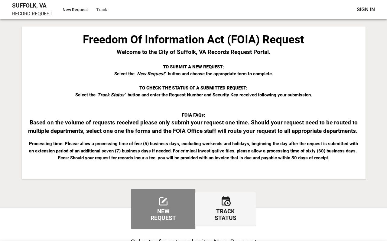 Suffolk residents directory JustFOIA request portal