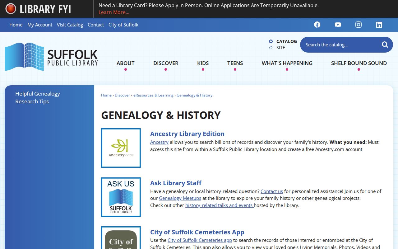 Suffolk city directory public library genealogy and history resources